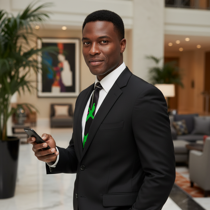 Zing Green Silk Tie