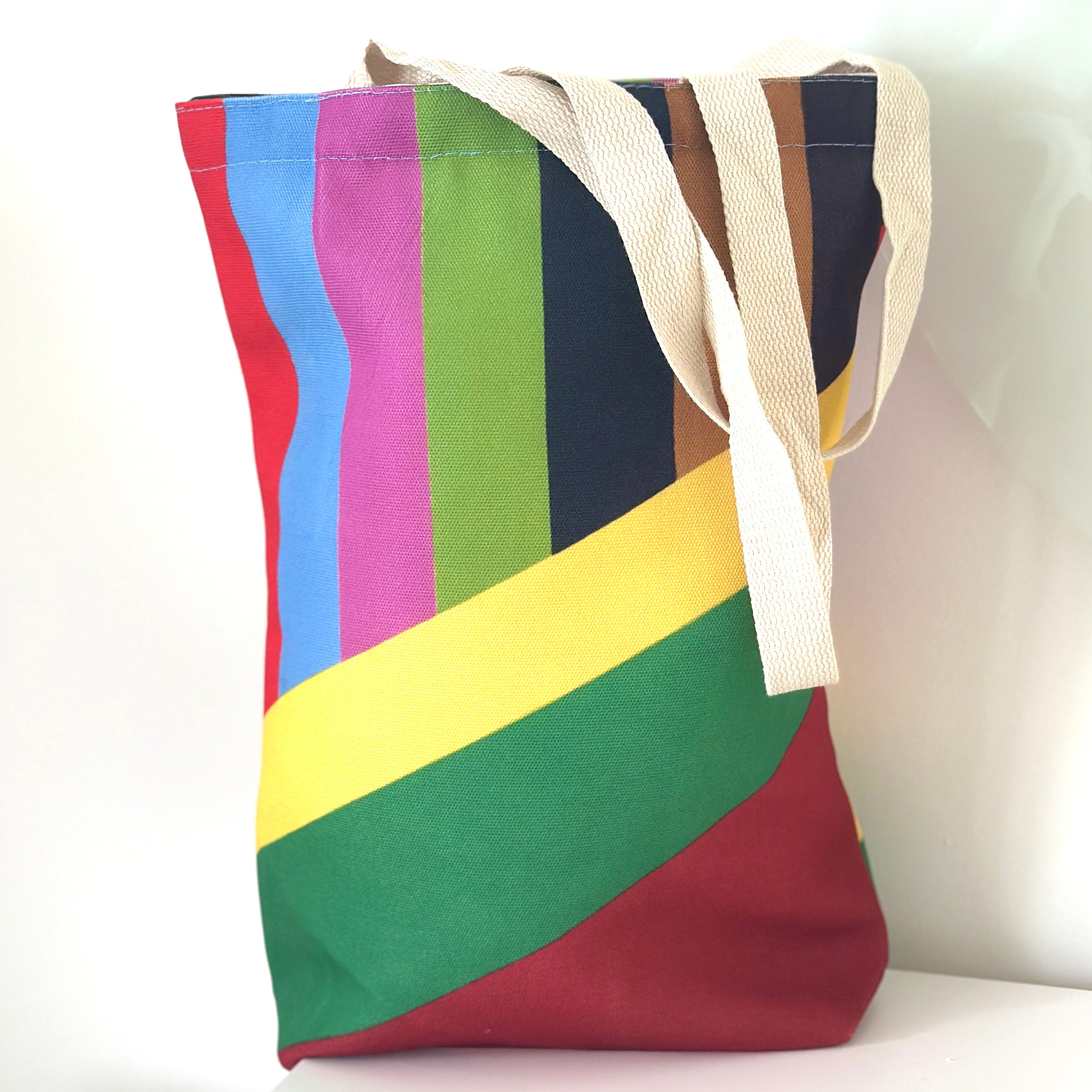 Vertical 7 Canvas Tote
