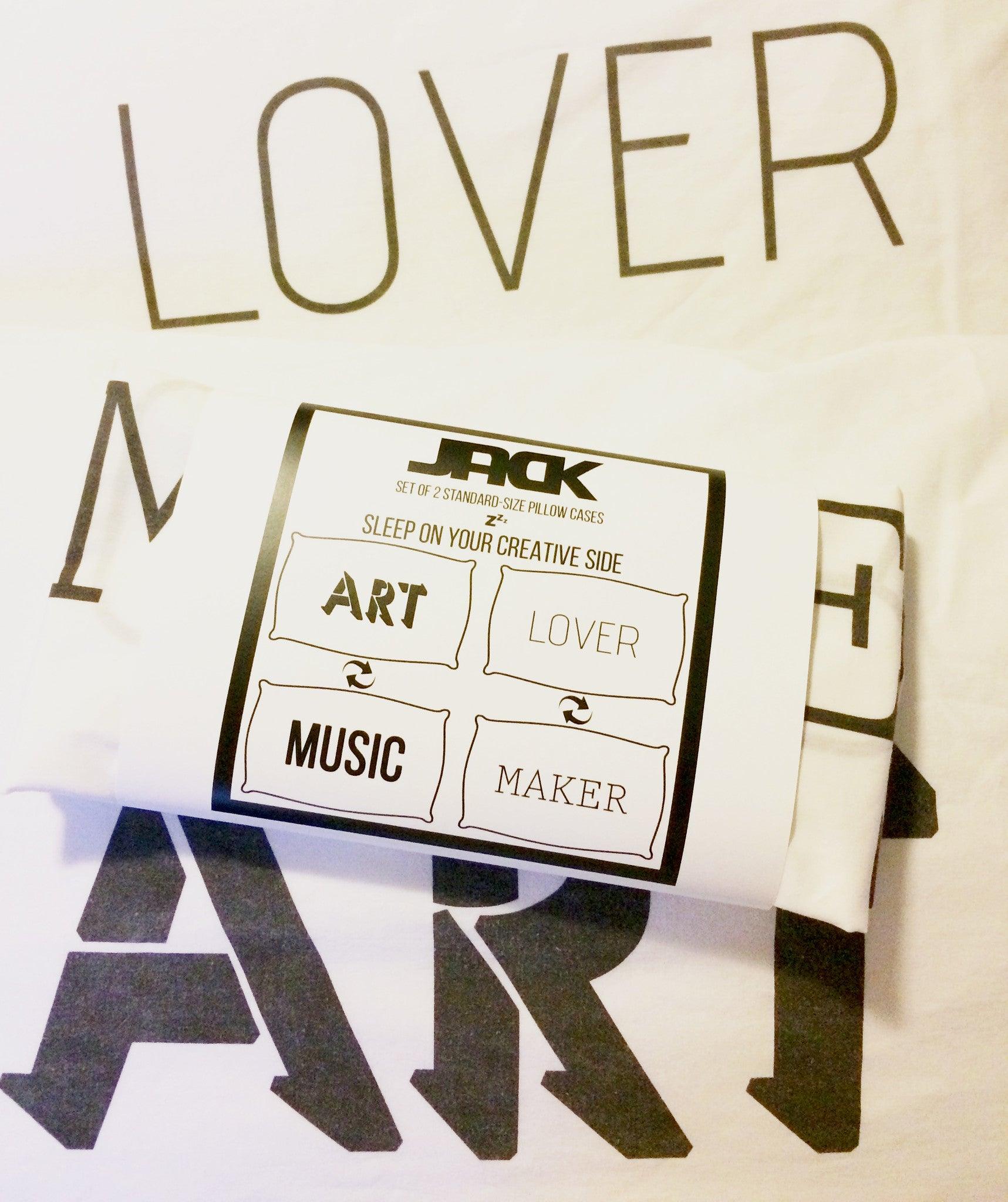 Sleep on your Creative Side - Set of 2 Pillow Cases - JACK