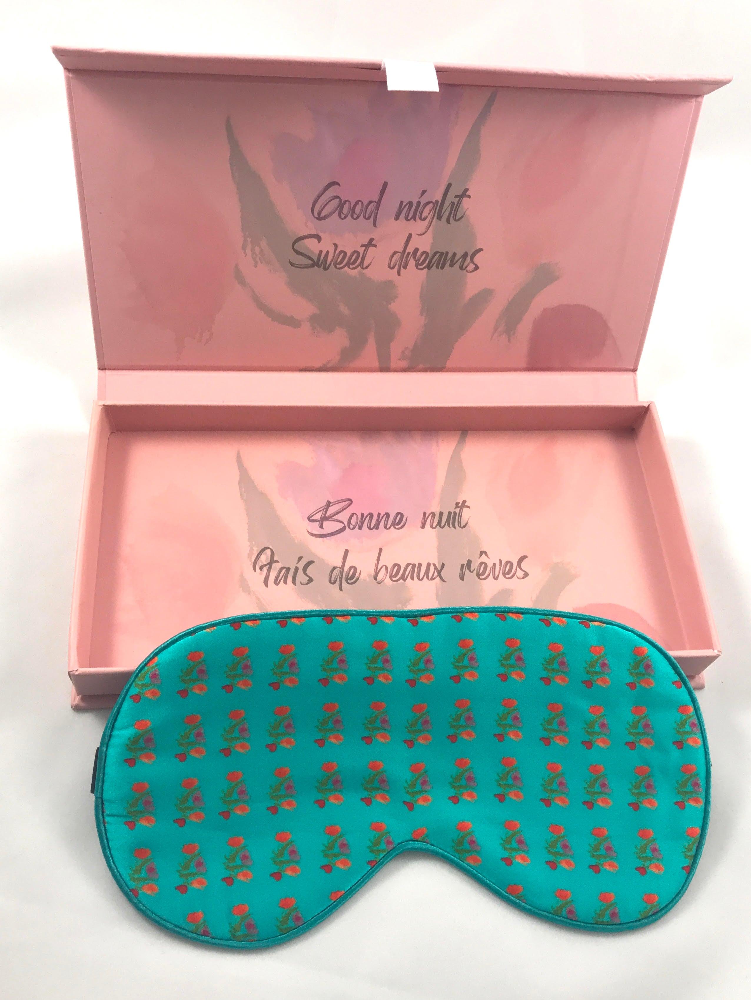 Turquoise Silk Eye Mask - JACK