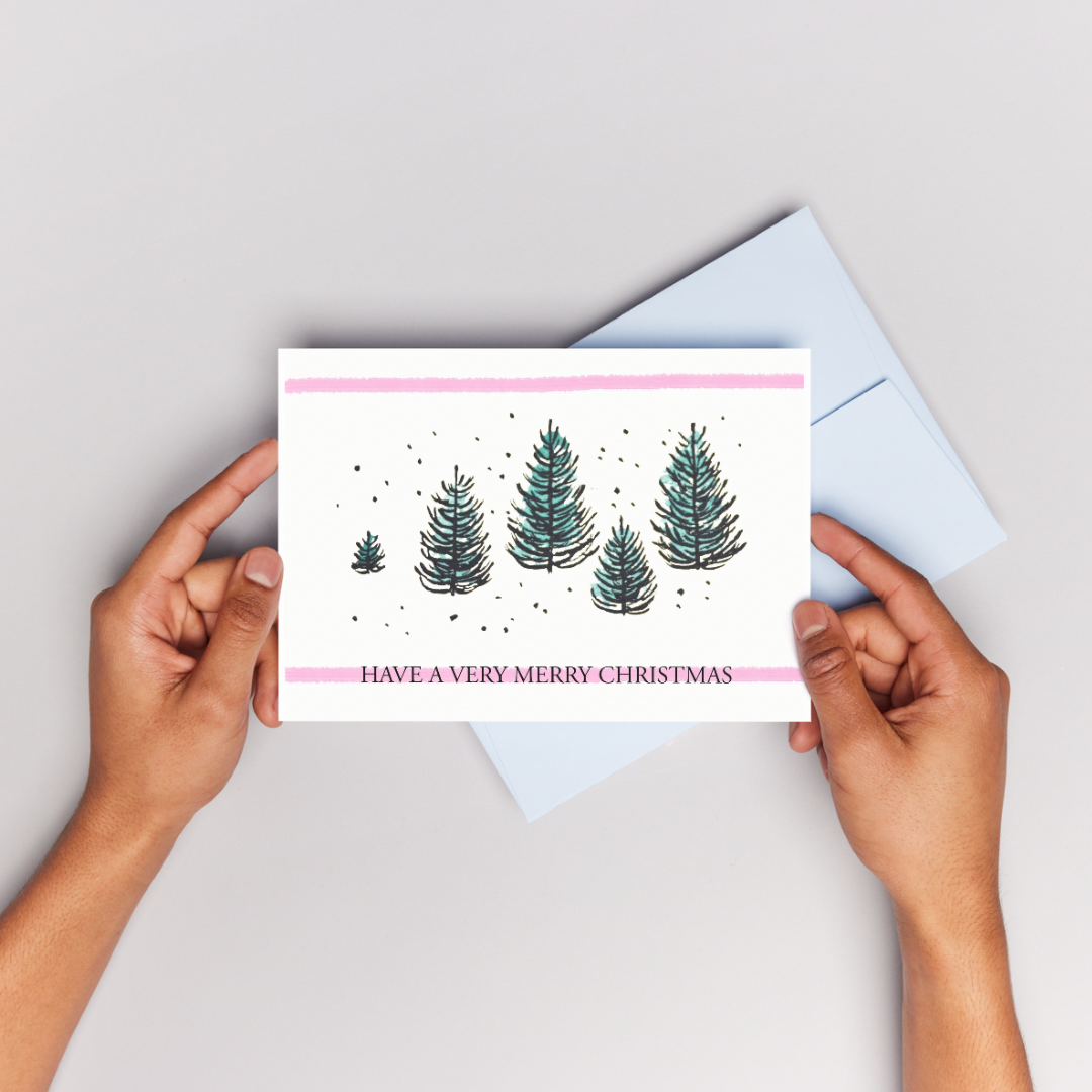 5 alberi di Natale (carta singola)