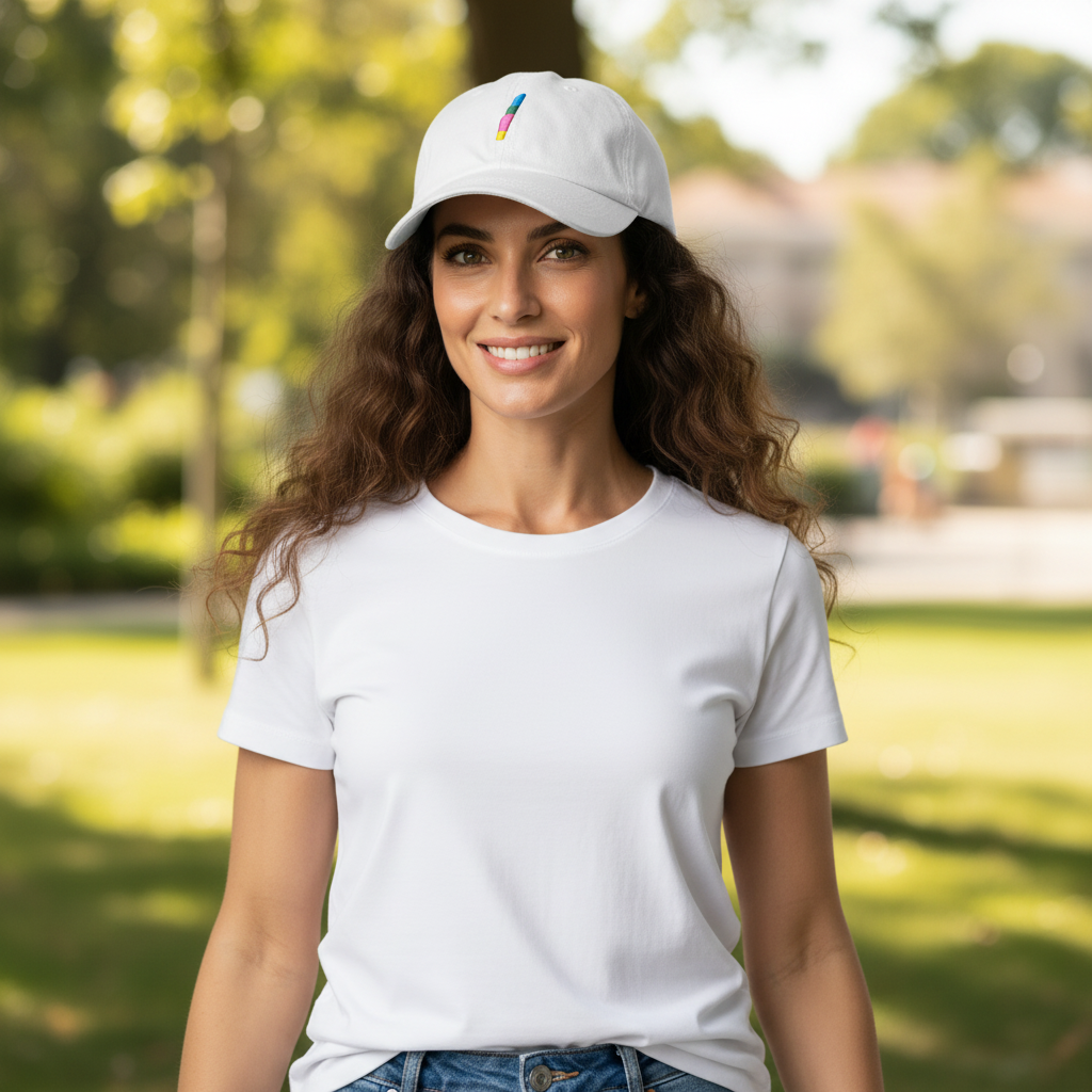 June Garden White Baseball Hat