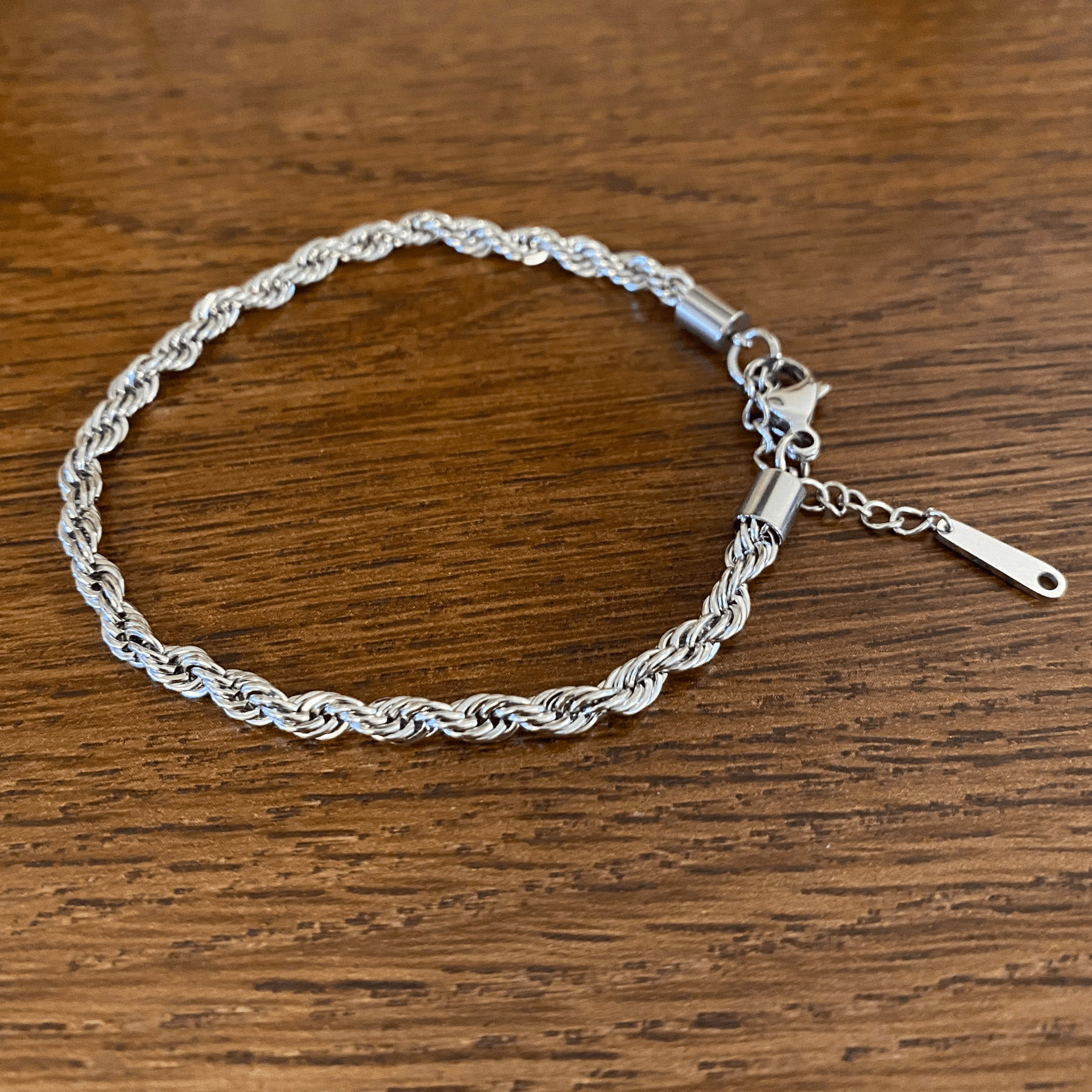 Silver Classic Braided Rope Anklet/Bracelet - JACK
